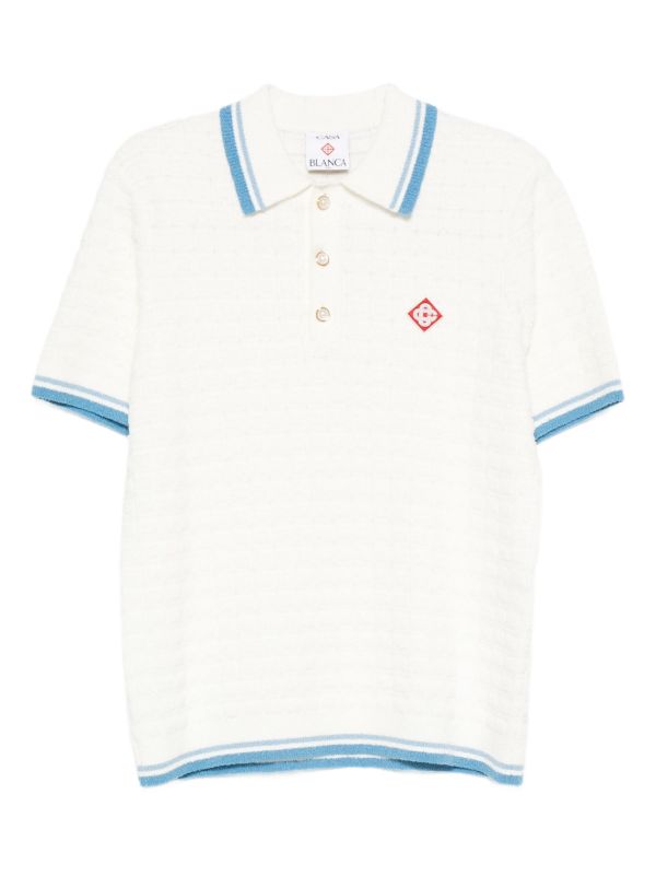 browns Casablanca cotton bouclé polo shirt | Browns Polo Shirts