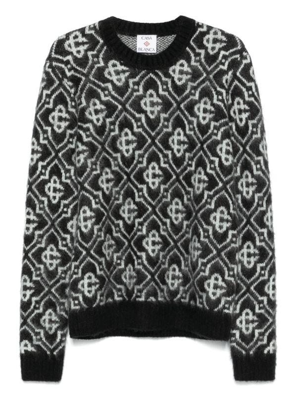 browns Casablanca monogram-pattern knitted sweater | Browns Knitted Sweaters