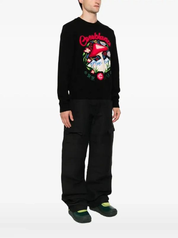 Browns Casablanca Mushroom-embroidered Sweater | Browns Knitted Sweaters