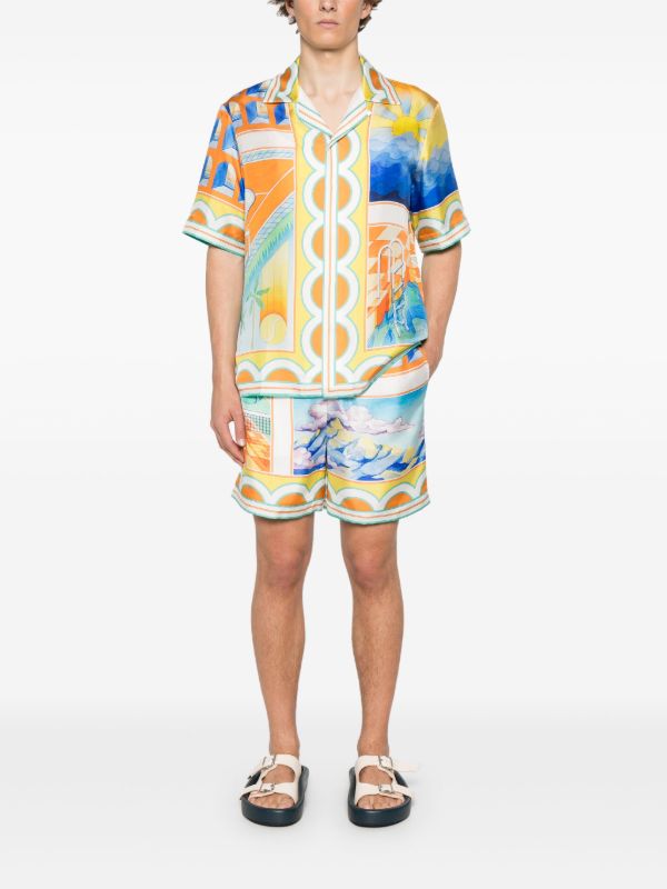 Browns Casablanca Orange Surreal Pool Shorts | Browns Deck Shorts