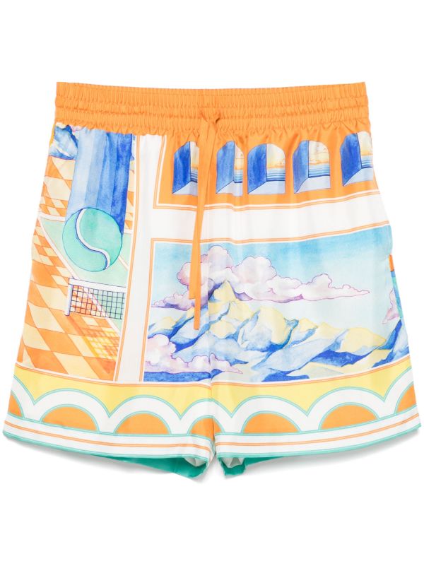 browns Casablanca Orange Surreal Pool Shorts | Browns Deck Shorts