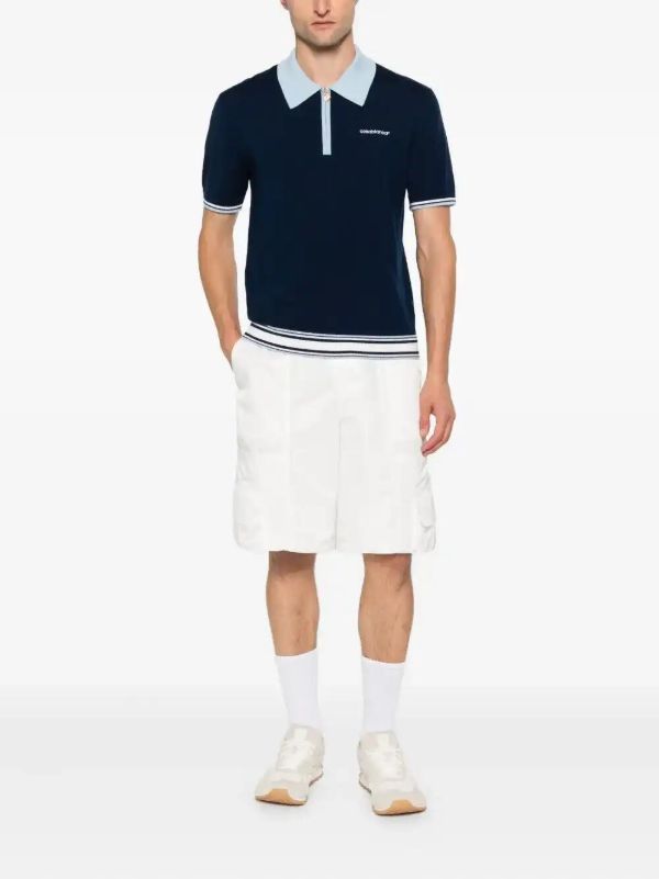 Browns Casablanca Tennis Zip-front Polo Shirt | Browns Polo Shirts