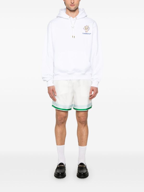 Browns Casablanca White Logo-Print Hoodie | Browns Hoodies