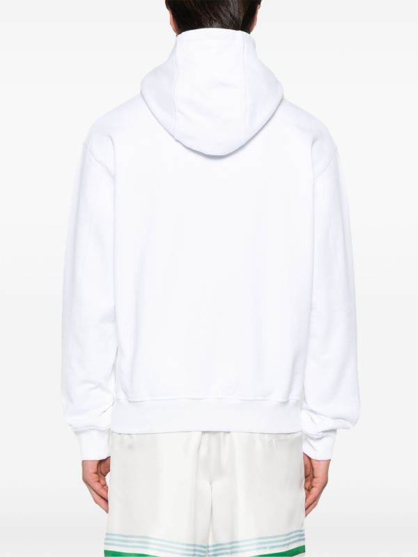 Browns Casablanca White Logo-Print Hoodie | Browns Hoodies
