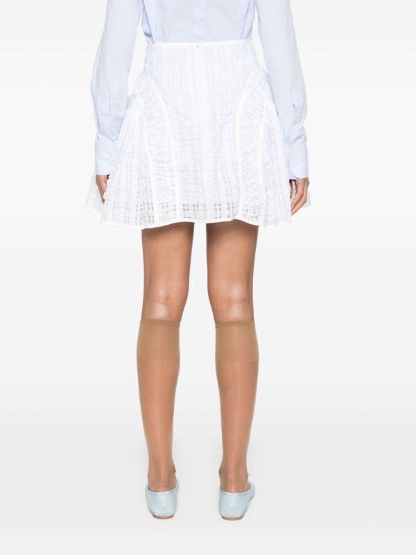 Browns Cecilie Bahnsen White Oda Mini Skirt | Browns A-Line Skirts