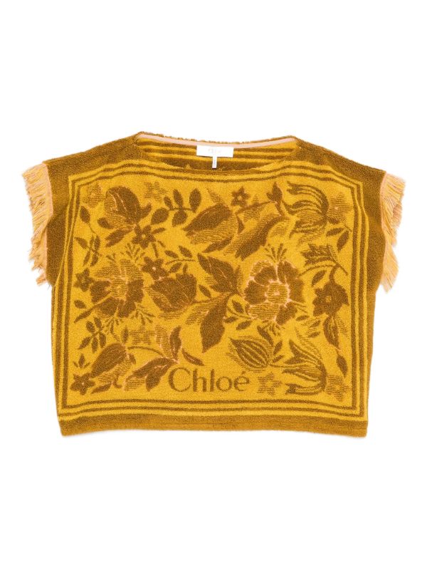 browns Chloé boat-neck jacquard top | Browns T-Shirts & Jersey Shirts