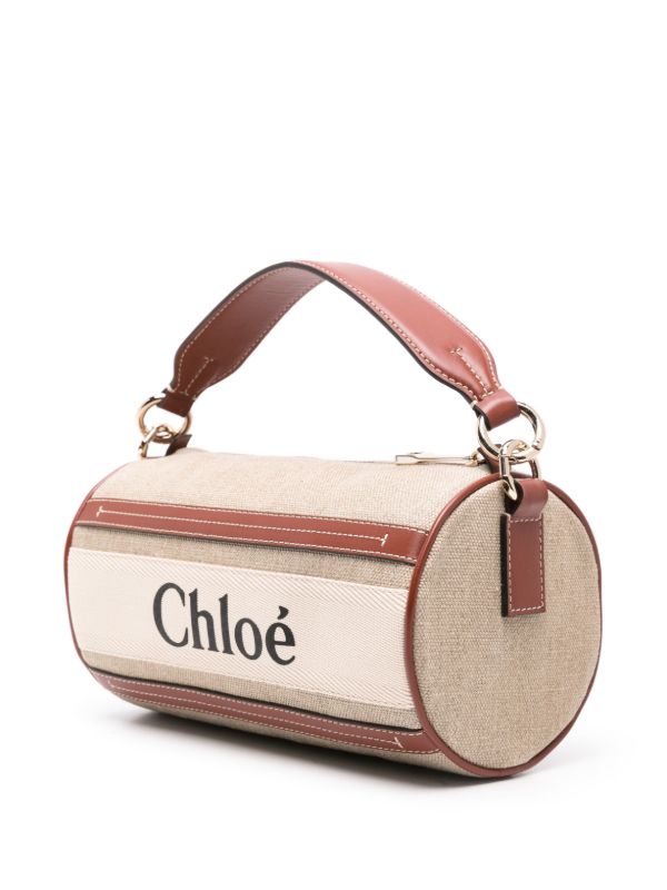Browns Chloé Brown Tube Linen Shoulder Bag | Browns Messenger & Crossbody Bags