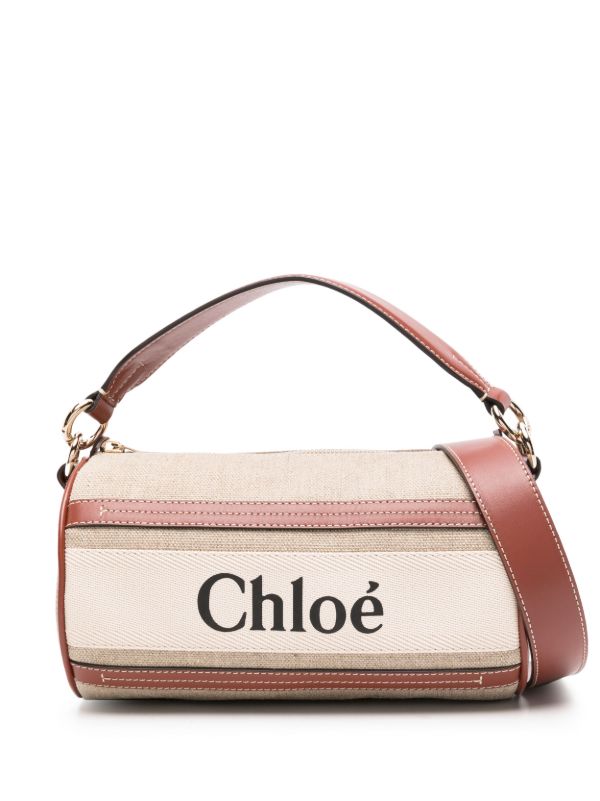 browns Chloé Brown Tube Linen Shoulder Bag | Browns Messenger & Crossbody Bags