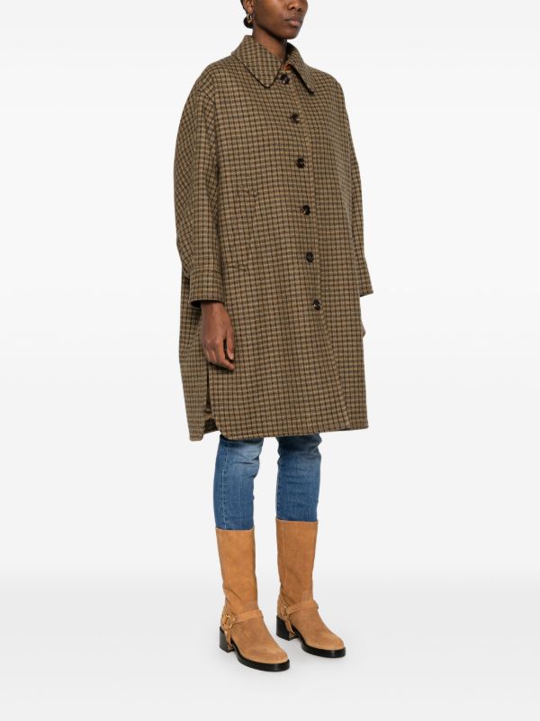 Browns Chloé Checked Wool Single-Breasted Coat | Browns Single Breasted Coats