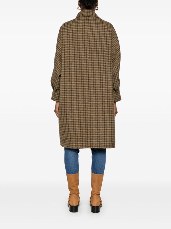 Browns Chloé Checked Wool Single-Breasted Coat | Browns Single Breasted Coats
