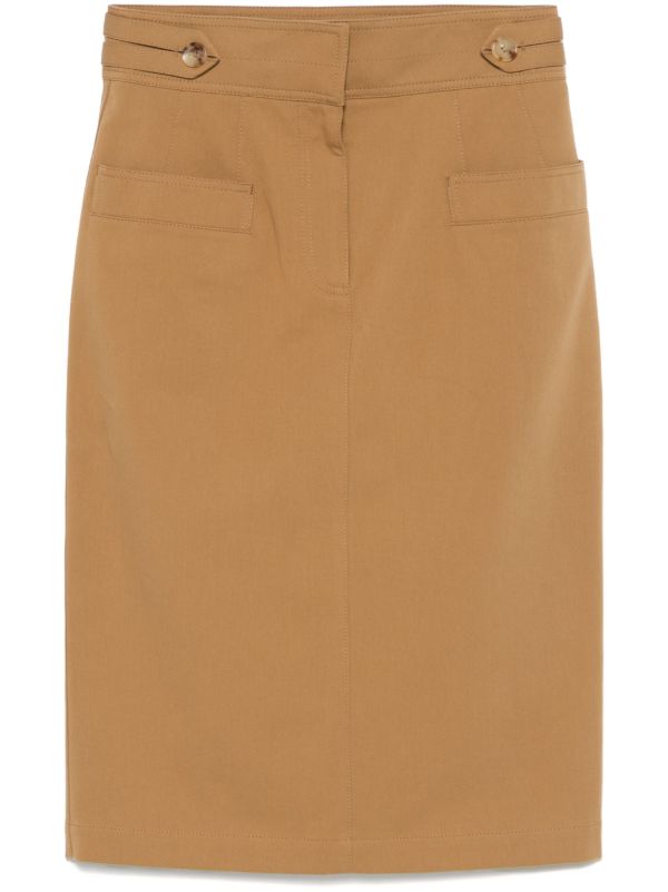 browns Chloé Cotton Midi Skirt | Browns Straight Skirts