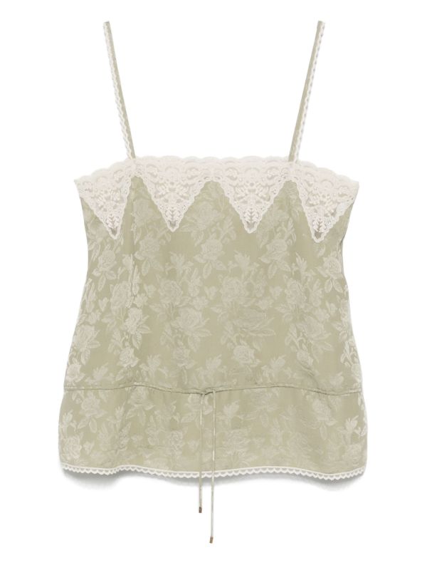 browns Chloé floral-jacquard top | Browns Vests & Tank Tops