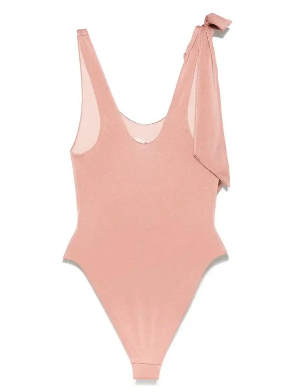 Browns Chloé Knotted Logo-print Swimsuit | Browns One-Pieces