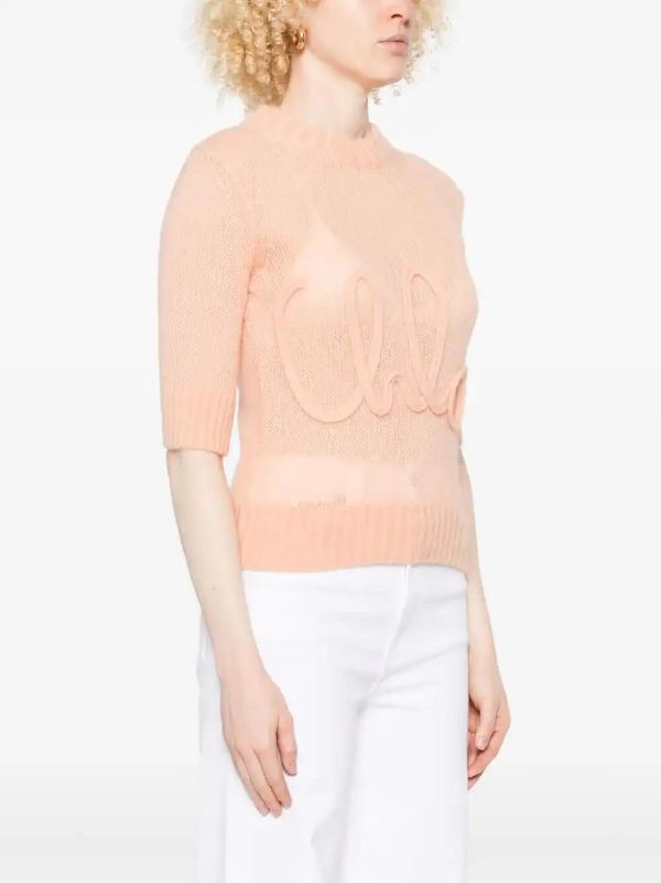 Browns Chloé Logo-embroidered Sweater | Browns Knitted Sweaters