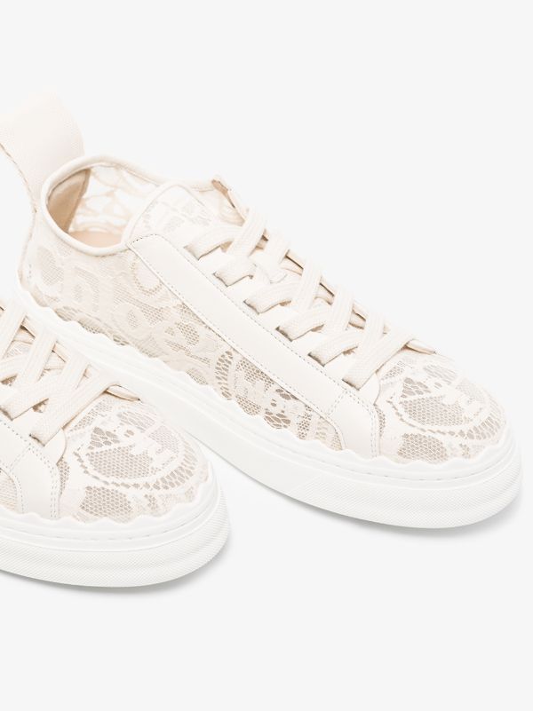 Browns Chloé Neutral Lauren Lace Sneakers | Browns Sneakers