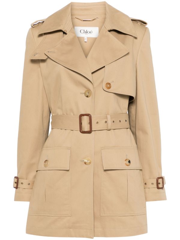 browns Chloé Neutrals Cotton Trench Coat | Browns Trench Coats & Raincoats