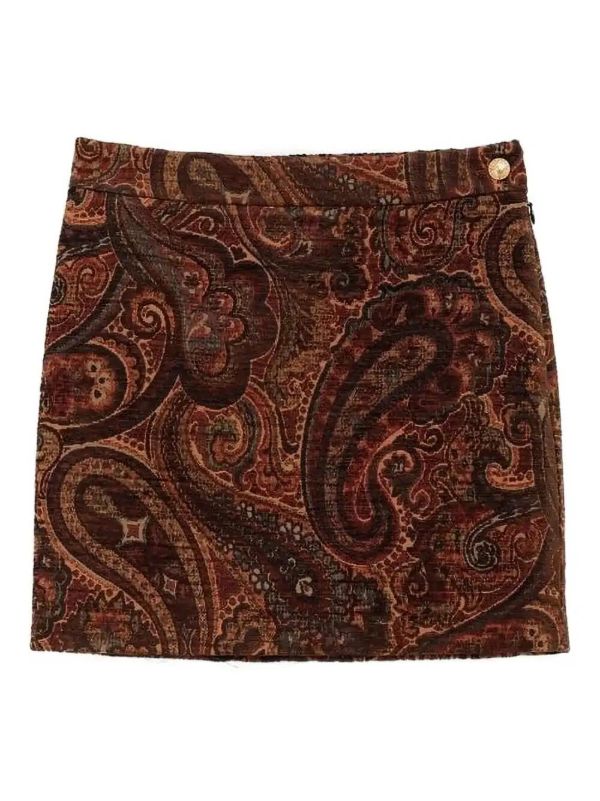 browns Chloé paisley-print mini skirt | Browns Fitted Skirts