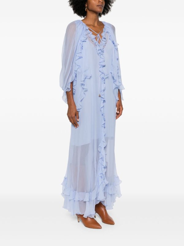 Browns Chloé Sheer Ruffled Maxi Dress | Browns Day Dresses