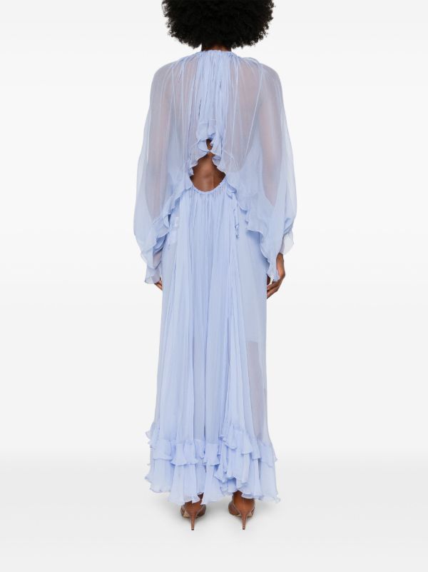 Browns Chloé Sheer Ruffled Maxi Dress | Browns Day Dresses