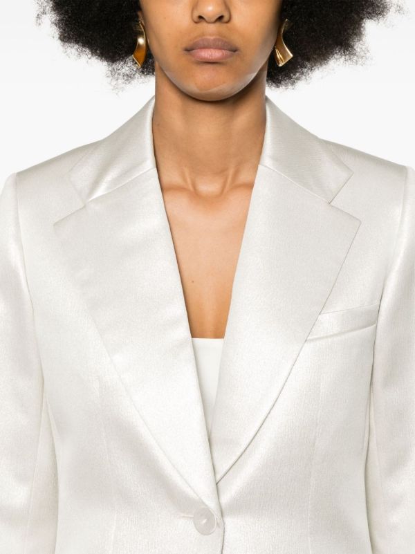 Browns Chloé Silver-Tone Silk Lamé Blazer | Browns Blazers