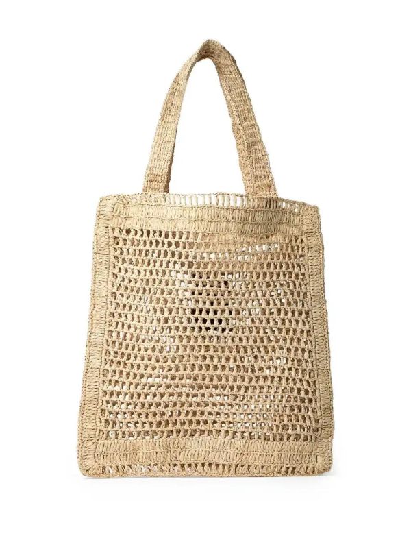 Browns Chloé Summer Banana Logo-detail Raffia Tote Bag | Browns Tote Bags