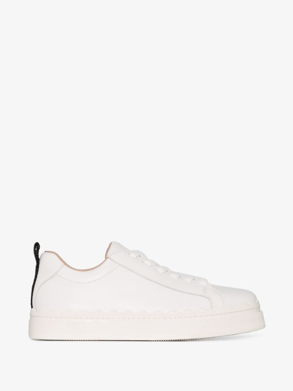 browns Chloé white Lauren low top leather sneakers | Browns Sneakers
