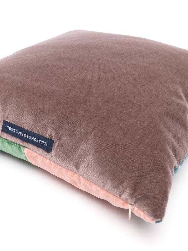 Browns Christina Lundsteen Blue Suki Velvet Cushion | Browns Cushions