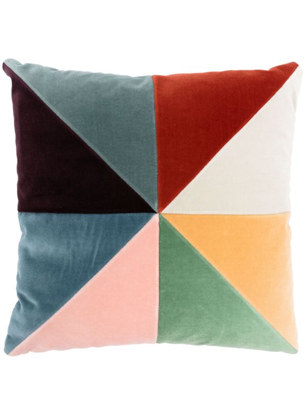 browns Christina Lundsteen blue Suki velvet cushion | Browns Cushions