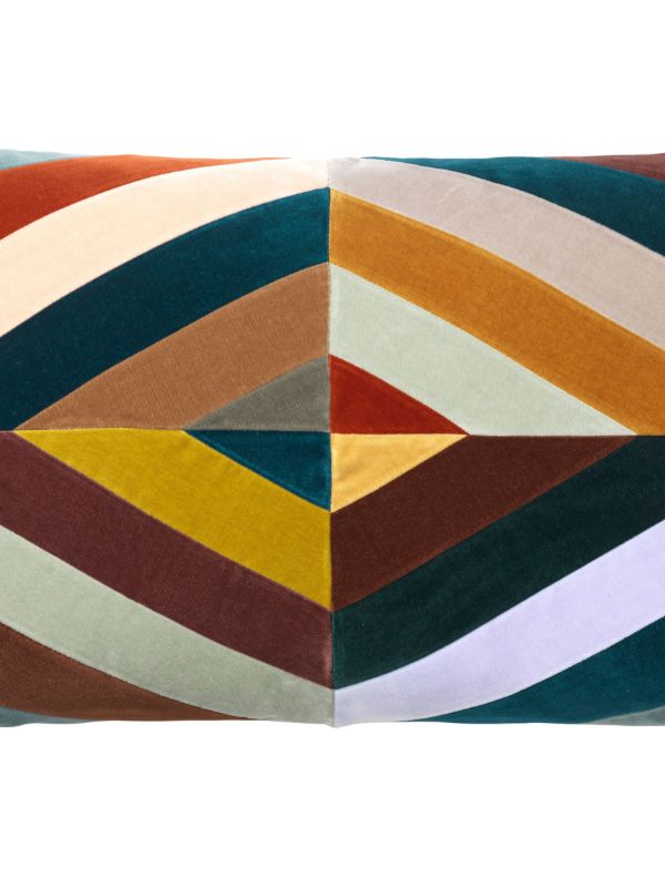Browns Christina Lundsteen Multicolour Liv Patchwork Velvet Cushion | Browns Cushions