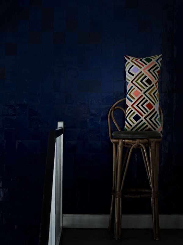 Browns Christina Lundsteen Multicolour Tallulah Geometric Print Velvet Cushion | Browns Cushions