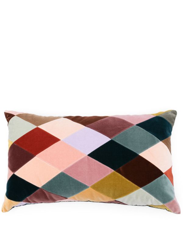 browns Christina Lundsteen Pink Emma Velvet Cushion | Browns Cushions