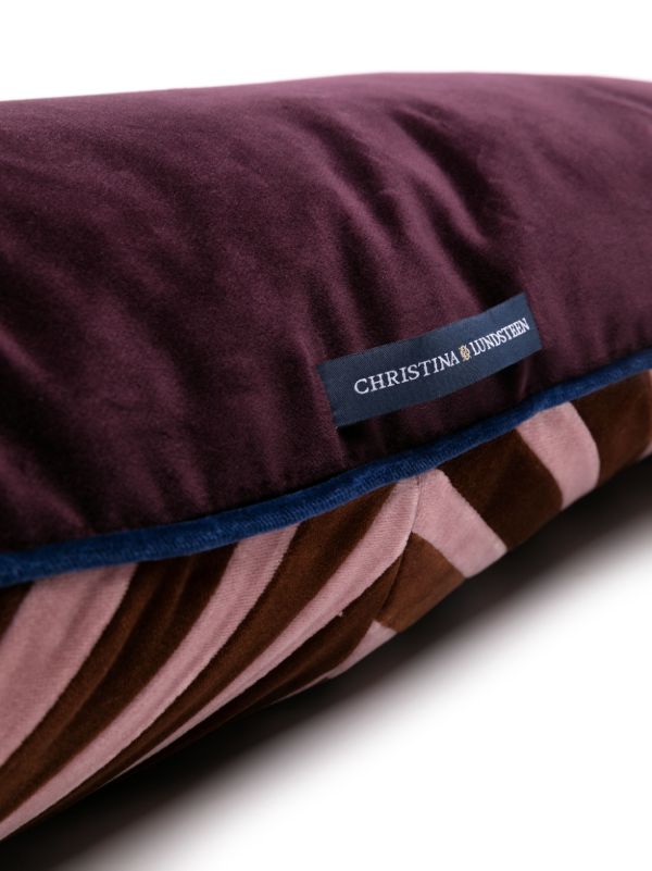 Browns Christina Lundsteen Pink Lily Velvet Cushion | Browns Cushions
