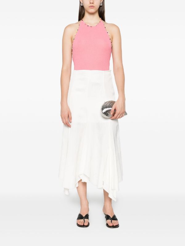 Browns Christopher Esber Beaded Halterneck Top | Browns Vests & Tank Tops