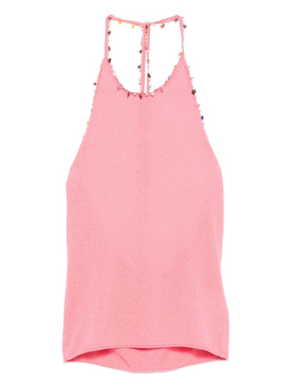 browns Christopher Esber beaded halterneck top | Browns Vests & Tank Tops