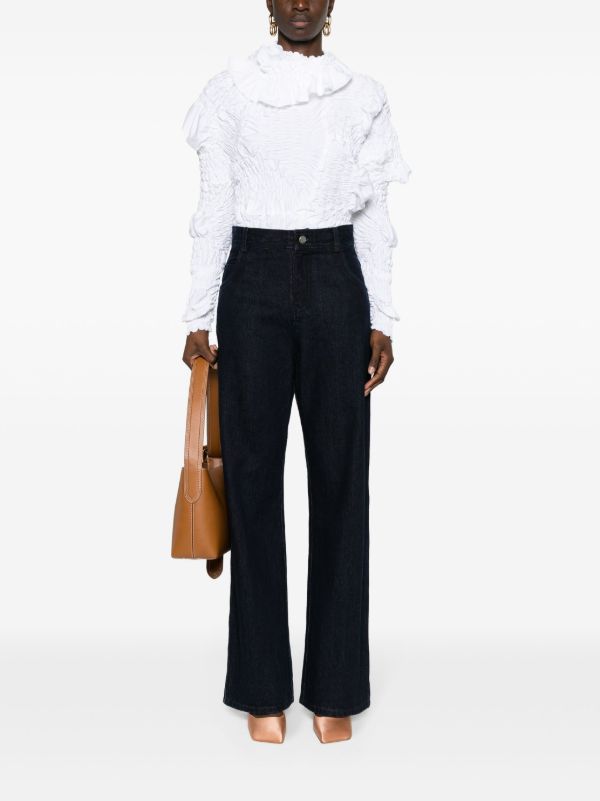 Browns Christopher Esber Blue Reconstruct Wide-Leg Jeans | Browns Wide-Leg Jeans