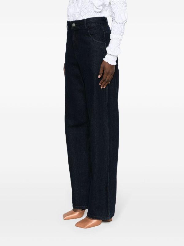 Browns Christopher Esber Blue Reconstruct Wide-Leg Jeans | Browns Wide-Leg Jeans