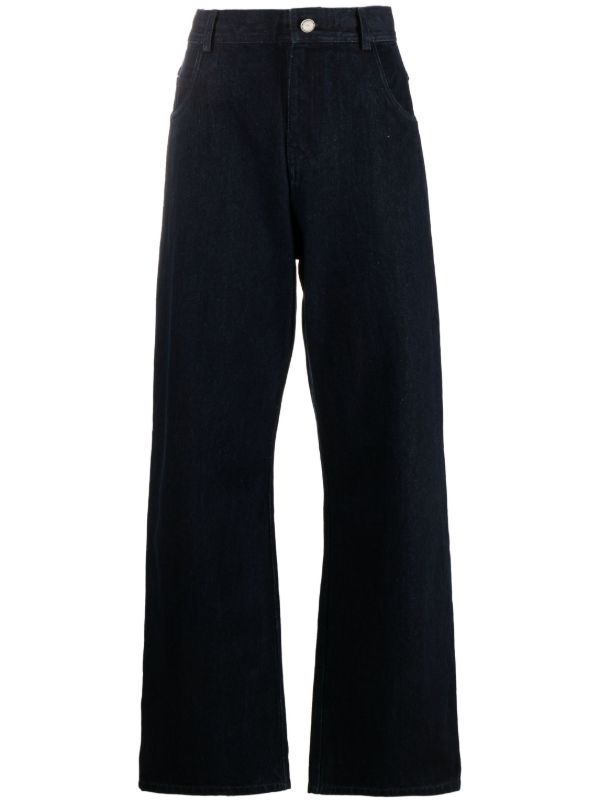 browns Christopher Esber Blue Reconstruct Wide-Leg Jeans | Browns Wide-Leg Jeans