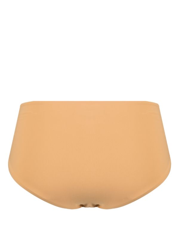 Browns Christopher Esber Brown Orbit Ruched Bikini Bottoms | Browns Bikinis