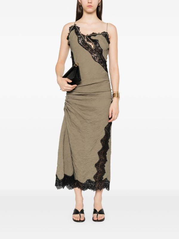 Browns Christopher Esber Crimped Lace Slip Dress | Browns Day Dresses