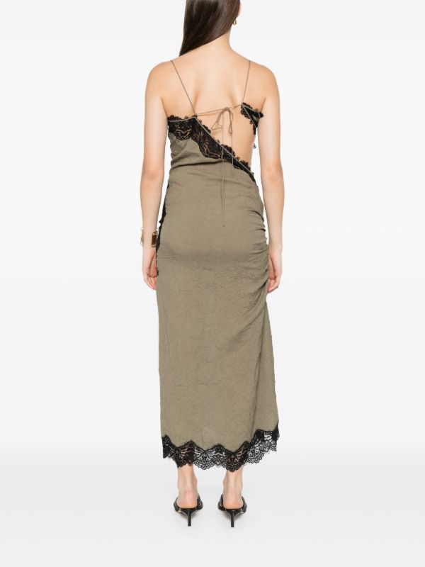 Browns Christopher Esber Crimped Lace Slip Dress | Browns Day Dresses