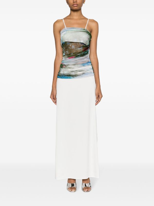Browns Christopher Esber Green Lucid Garden-Print Gown | Browns Evening Dresses