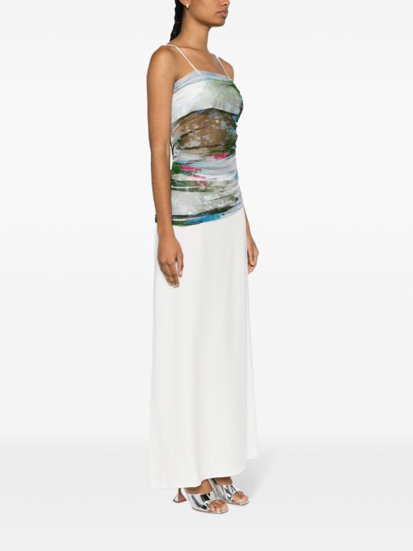 Browns Christopher Esber Green Lucid Garden-Print Gown | Browns Evening Dresses