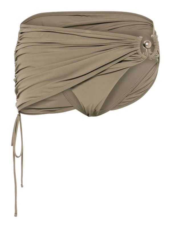 browns Christopher Esber ruched orbit skirt brief | Browns Bikinis