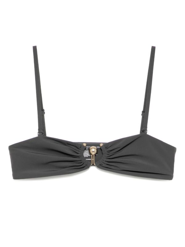 browns Christopher Esber Ruched Prong Bikini Top | Browns Bikinis