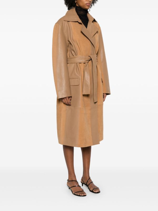 Browns Christopher Esber Scuffed-leather Coat | Browns Single Breasted Coats