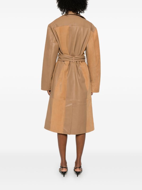 Browns Christopher Esber Scuffed-leather Coat | Browns Single Breasted Coats