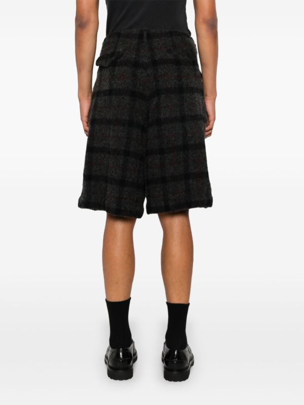 Browns Comme Des Garçons Homme Plus Grey Wool Shorts | Browns Bermuda Shorts