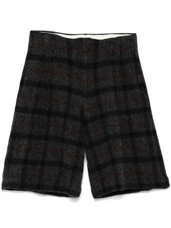 browns Comme des Garçons Homme Plus Grey Wool Shorts | Browns Bermuda Shorts