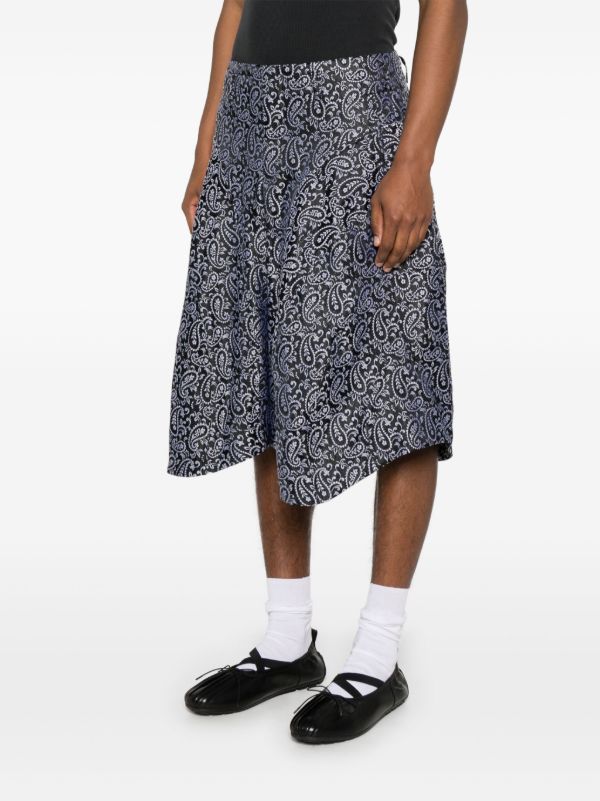 Browns Comme Des Garçons Homme Plus Paisley-jacquard Shorts | Browns Bermuda Shorts