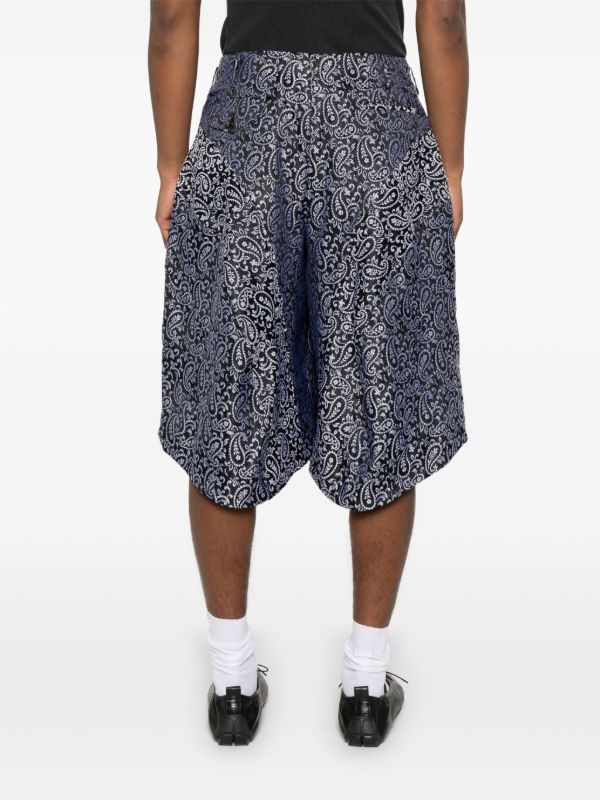 Browns Comme Des Garçons Homme Plus Paisley-jacquard Shorts | Browns Bermuda Shorts